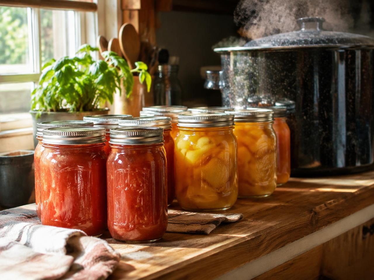 Canning preserving scene